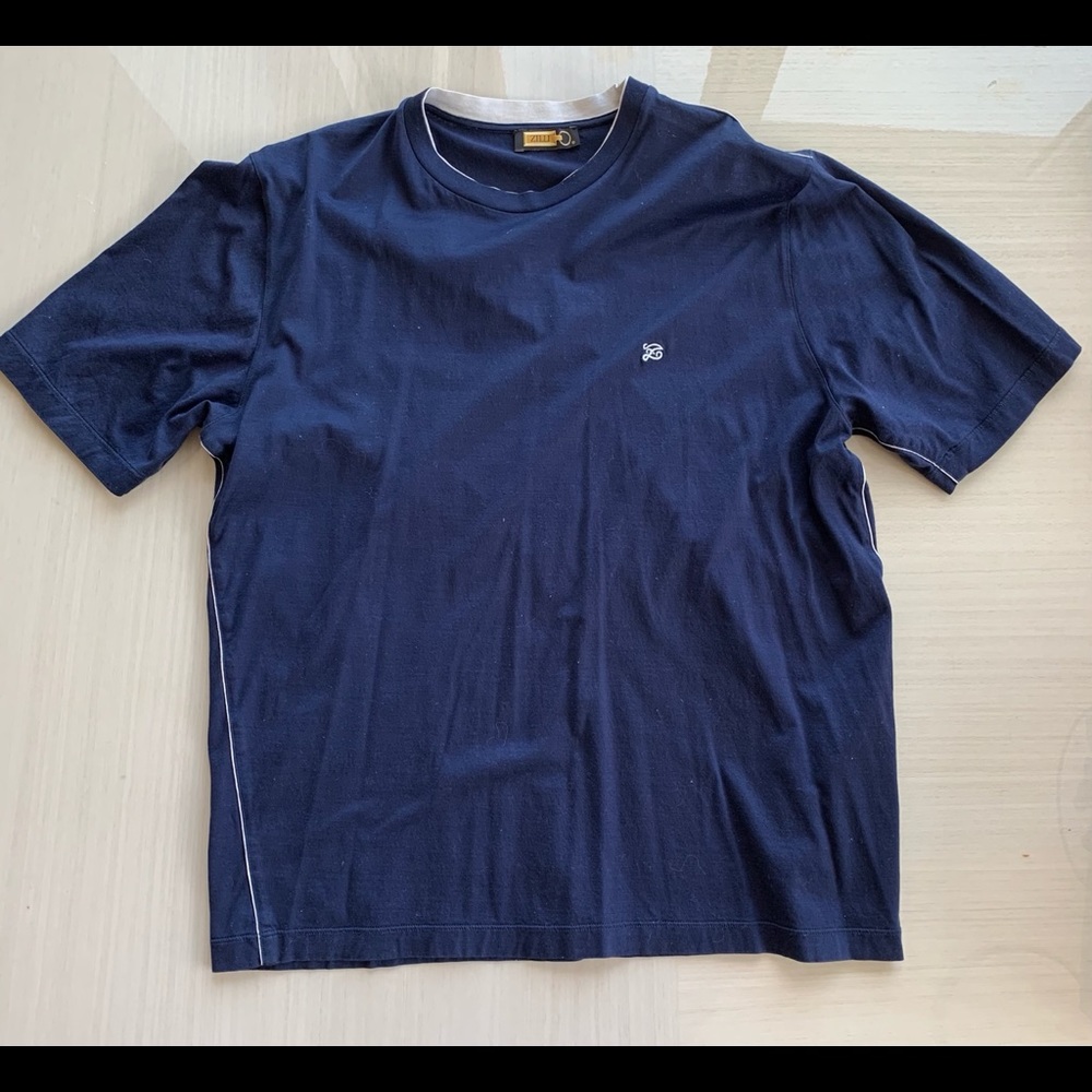 Zilli authentic t-shirt for men in navy color